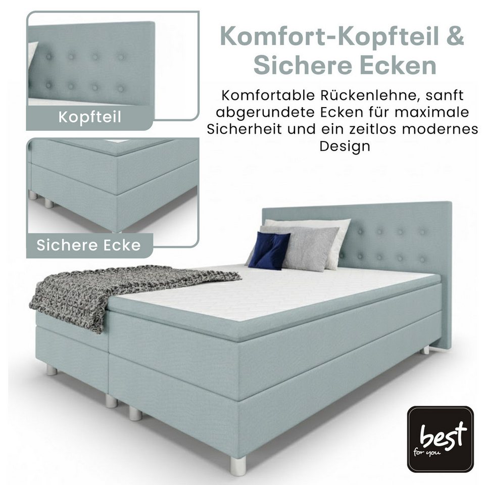 Best for Home Boxspringbett Best for Home Boxspringbett – Komfortable Bonnell-Ma