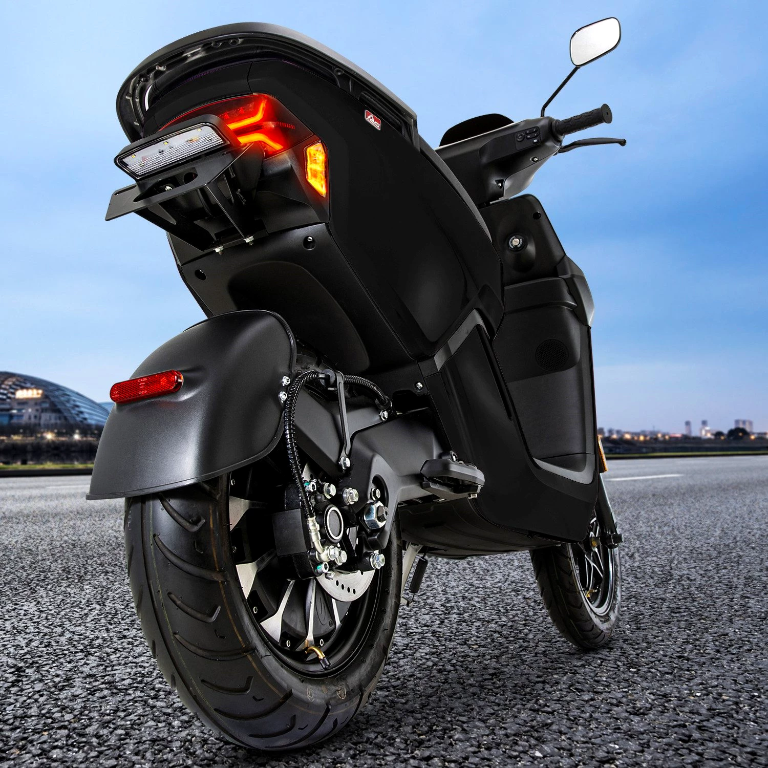 AsVIVA E-Motorroller EM1 Elektroroller – 1200W Bosch-Motor, 45 km/h, 60V Akku, LED, Alarm, 1200 W