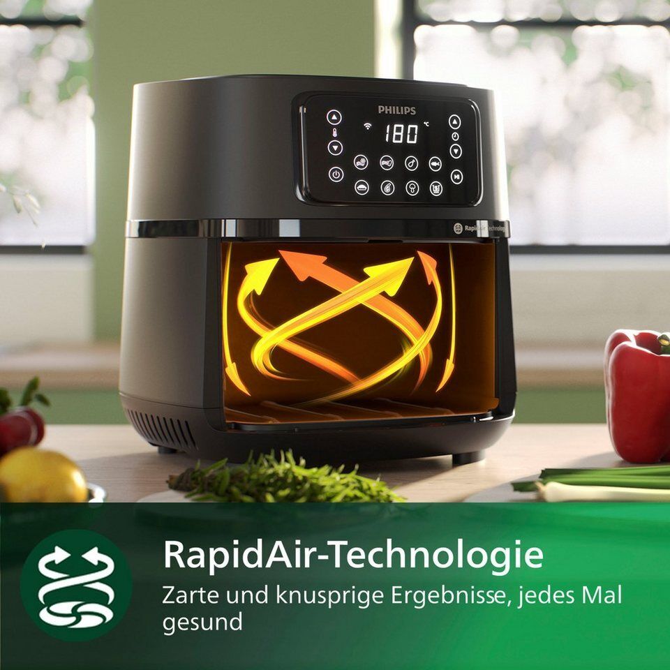 Philips Heißluftfritteuse Airfryer XXL HD9285/90, 7,2 l, 2000 W, mit 7 Voreinste
