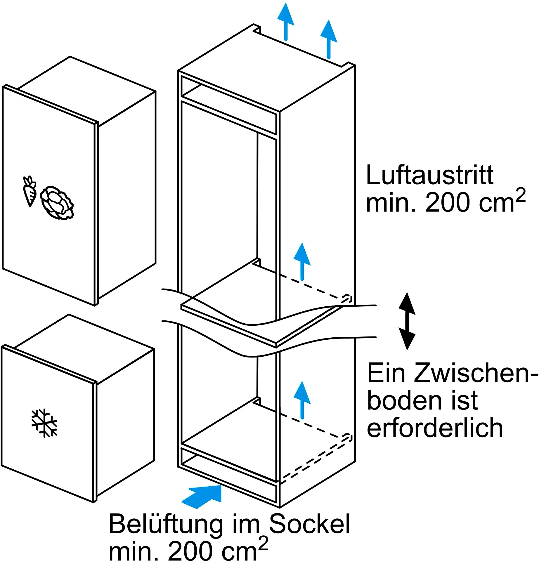 SIEMENS Einbaugefrierschrank iQ500 GI11VADC0, 71,2 cm hoch, 56 cm breit