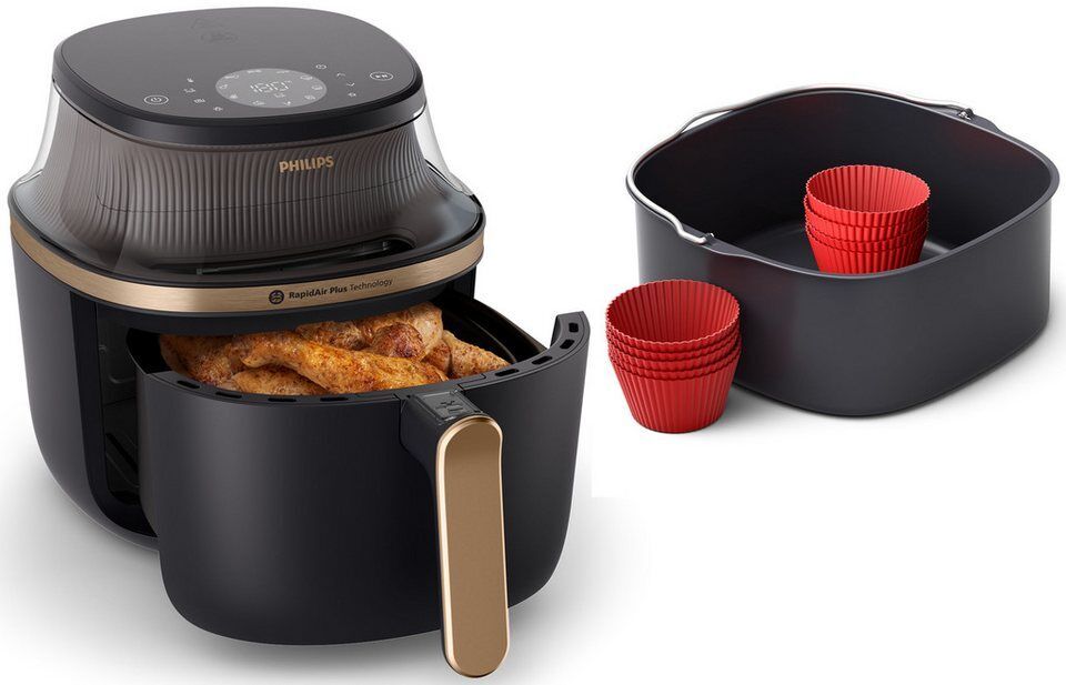 Philips Heißluftfritteuse Airfryer 3000 NA342/00, mit 7.2L, Sichtfenster, 2000 W