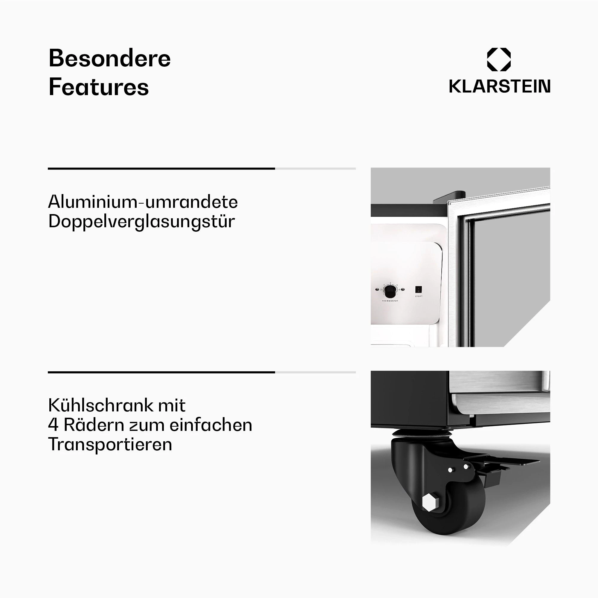 Klarstein Getränkekühlschrank HEA-GCoolerSS-270L 10046642, 170.5 cm hoch, 59.5 cm breit