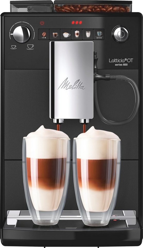 Melitta Kaffeevollautomat Latticia® One Touch F300-100, schwarz, doppelte Milcha