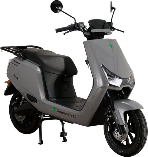 GreenStreet E-Mofaroller Rio, 2000 W, 25 km/h, bis zu 100 km Reichweite, mit USB-Anschluss